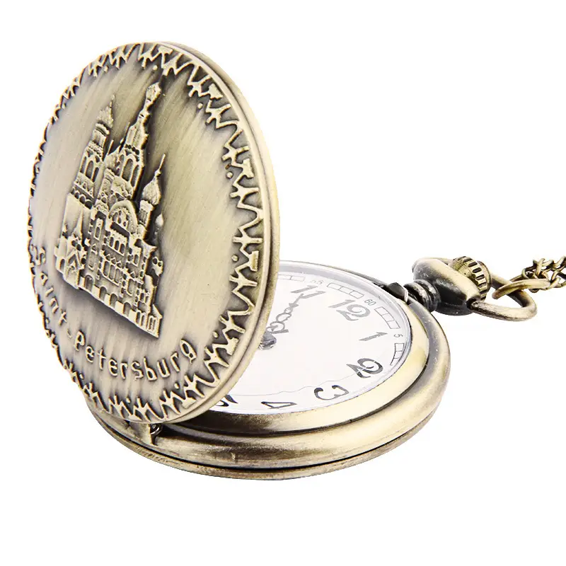 Nostalgic European Castle Watch with Wire Chain — feature 17