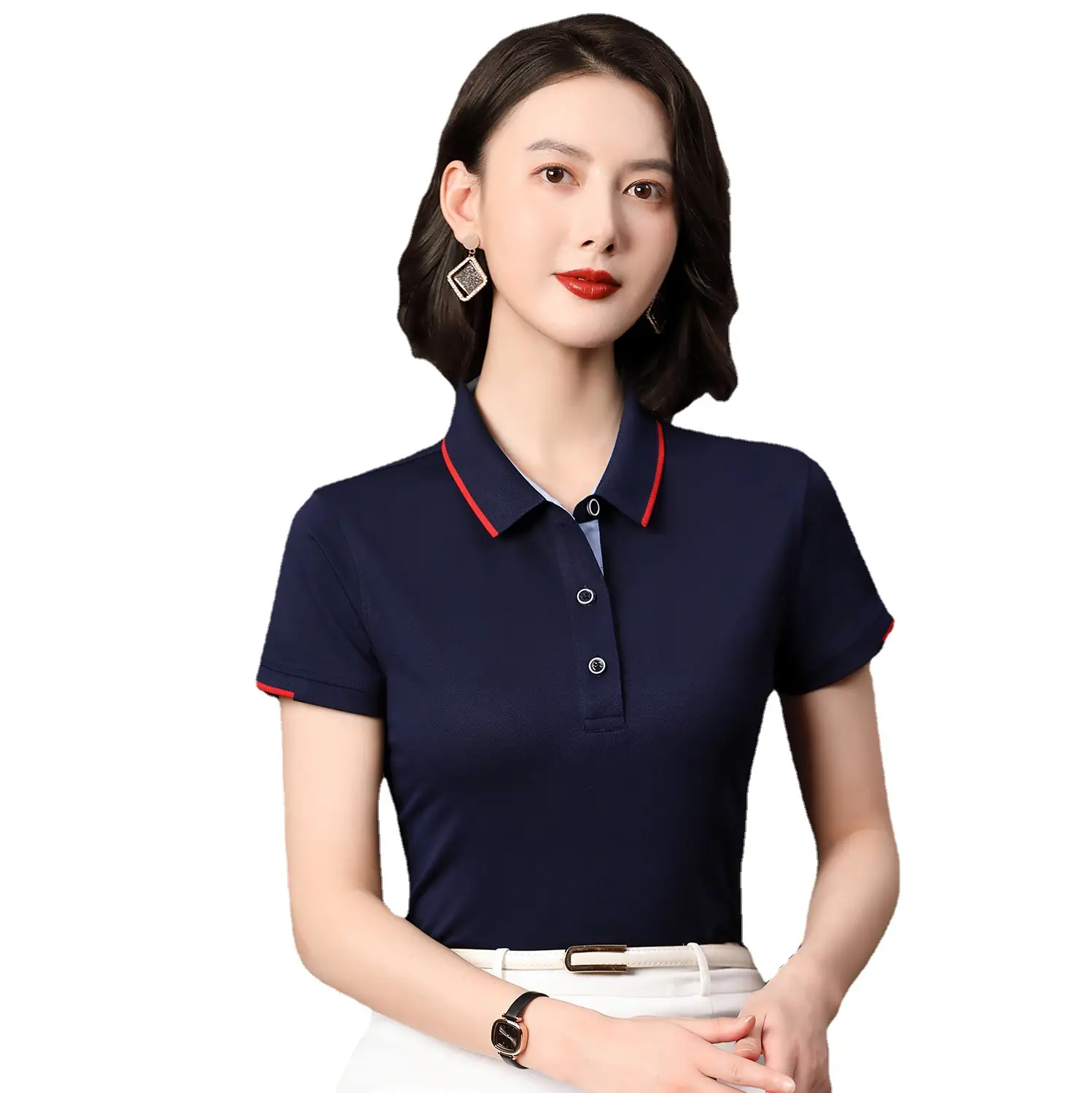Summer Ice Silk Polo T-Shirts 40 Pcs Custom Embroidered - Image 17