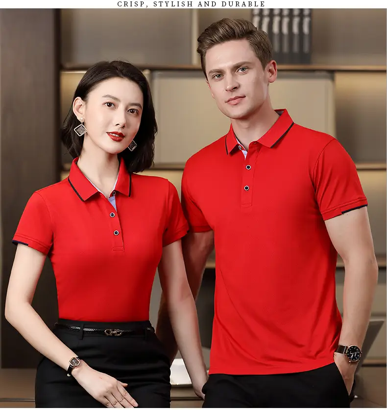 Summer Ice Silk Polo T-Shirts 40 Pcs Custom Embroidered — feature 14