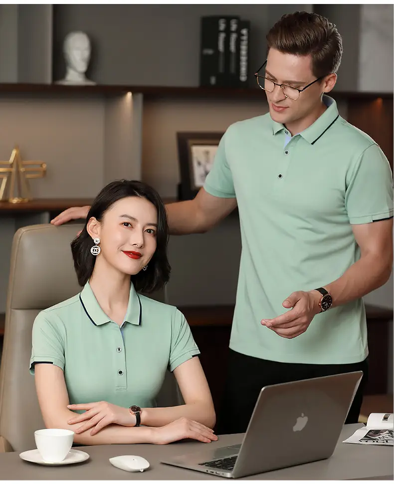 Summer Ice Silk Polo T-Shirts 40 Pcs Custom Embroidered — feature 15
