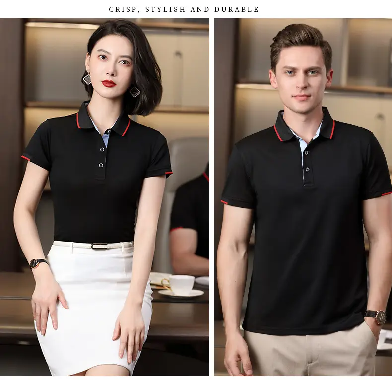 Summer Ice Silk Polo T-Shirts 40 Pcs Custom Embroidered — feature 16