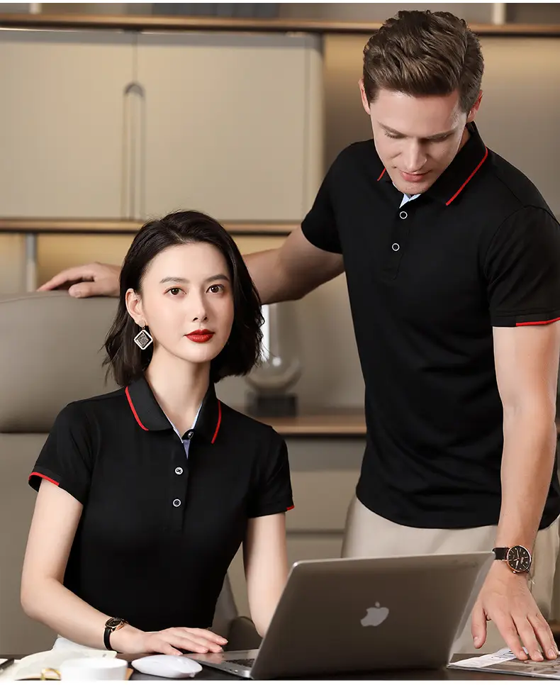 Summer Ice Silk Polo T-Shirts 40 Pcs Custom Embroidered — feature 17