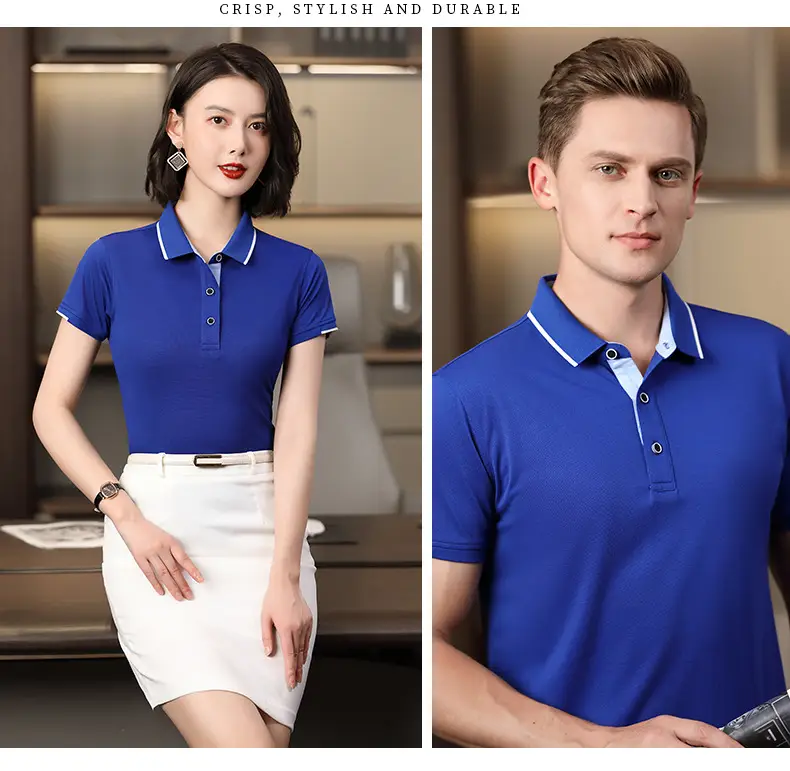 Summer Ice Silk Polo T-Shirts 40 Pcs Custom Embroidered — feature 18