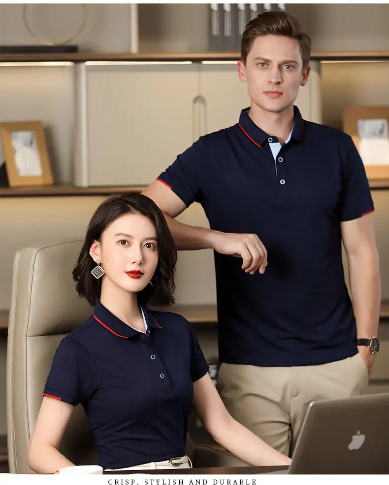Summer Ice Silk Polo T-Shirts 40 Pcs Custom Embroidered — feature 19