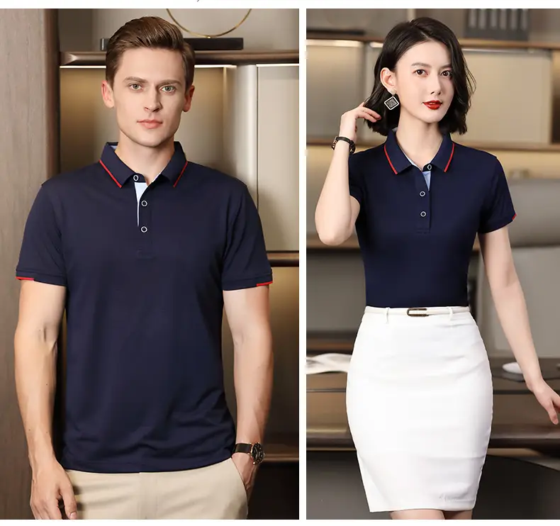 Summer Ice Silk Polo T-Shirts 40 Pcs Custom Embroidered — feature 20