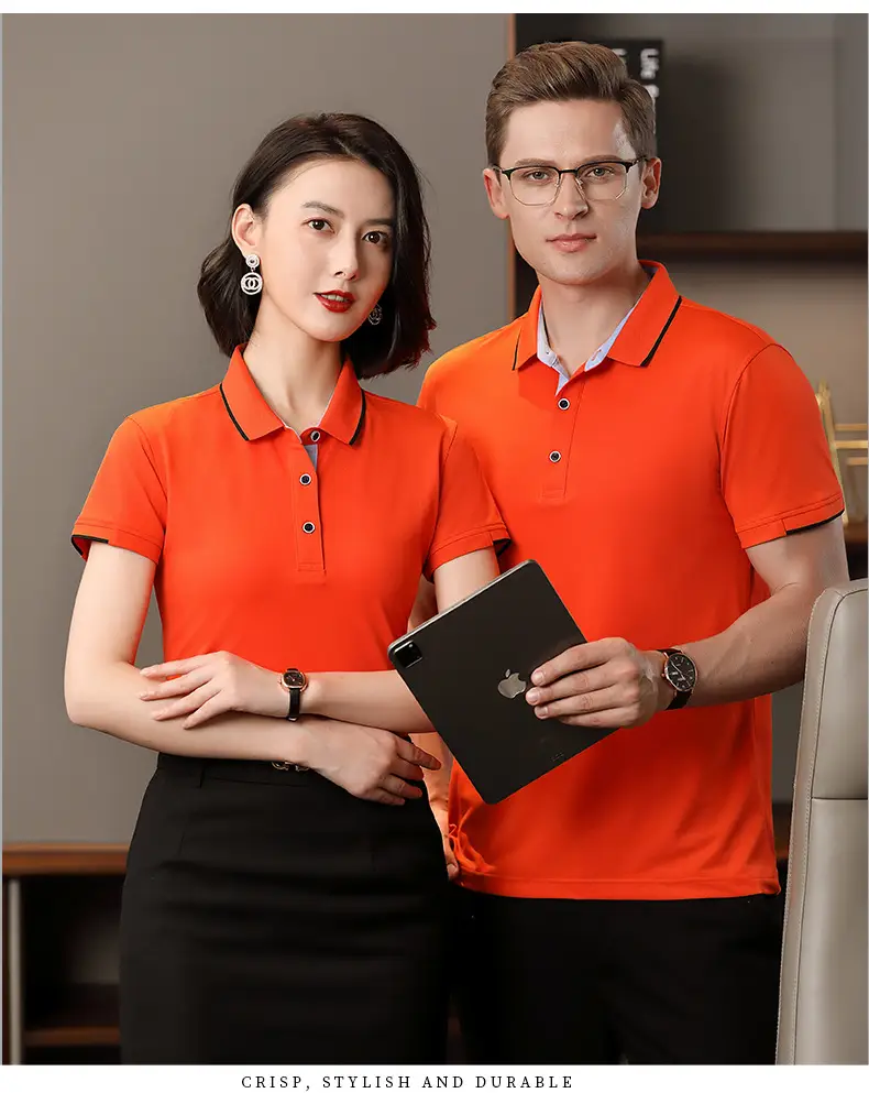 Summer Ice Silk Polo T-Shirts 40 Pcs Custom Embroidered — feature 23