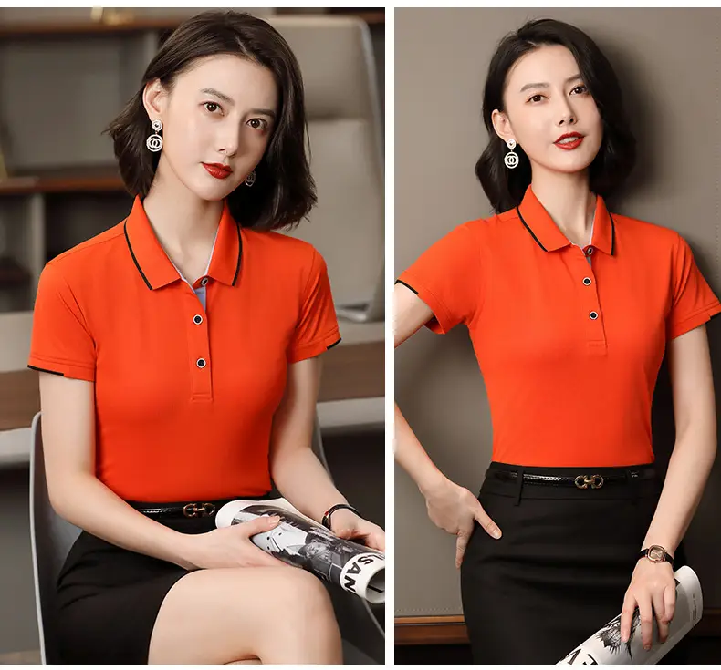 Summer Ice Silk Polo T-Shirts 40 Pcs Custom Embroidered — feature 24