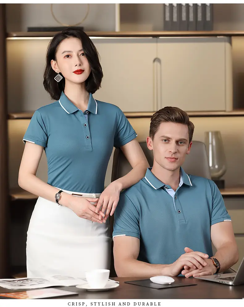 Summer Ice Silk Polo T-Shirts 40 Pcs Custom Embroidered — feature 25