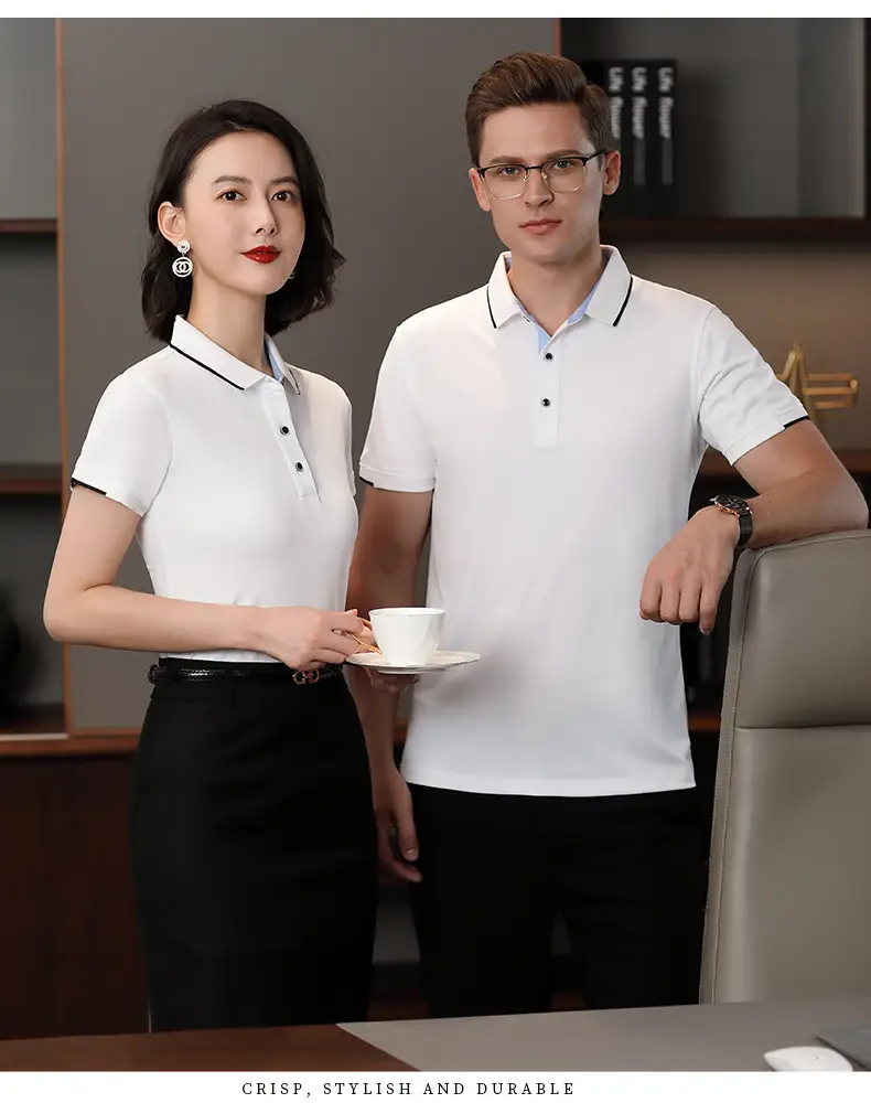 Summer Ice Silk Polo T-Shirts 40 Pcs Custom Embroidered — feature 27