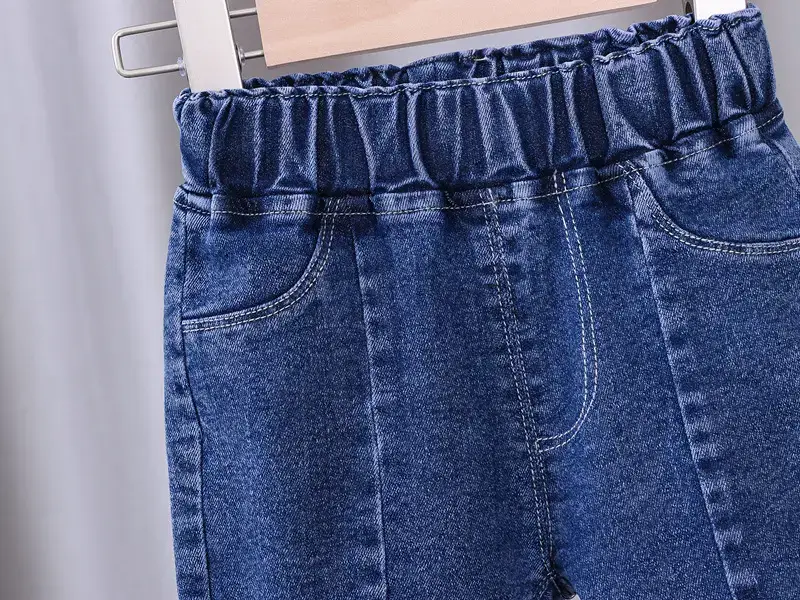 Girls Denim Bow Pants Spring Autumn Slim Fit — feature 12