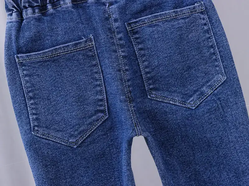 Girls Denim Bow Pants Spring Autumn Slim Fit — feature 9