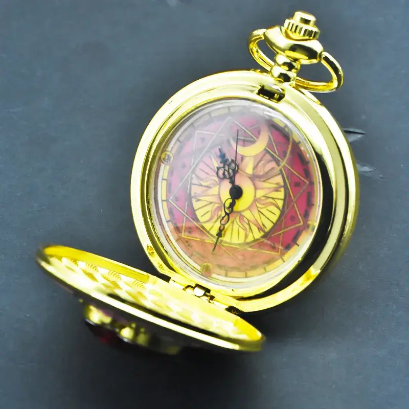 Foreign Trade Cherry Blossom Angel Wings Pocket Watch