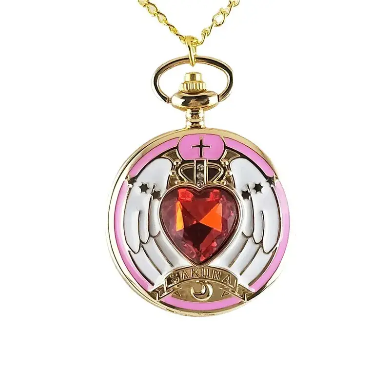 Foreign Trade Cherry Blossom Angel Wings Pocket Watch