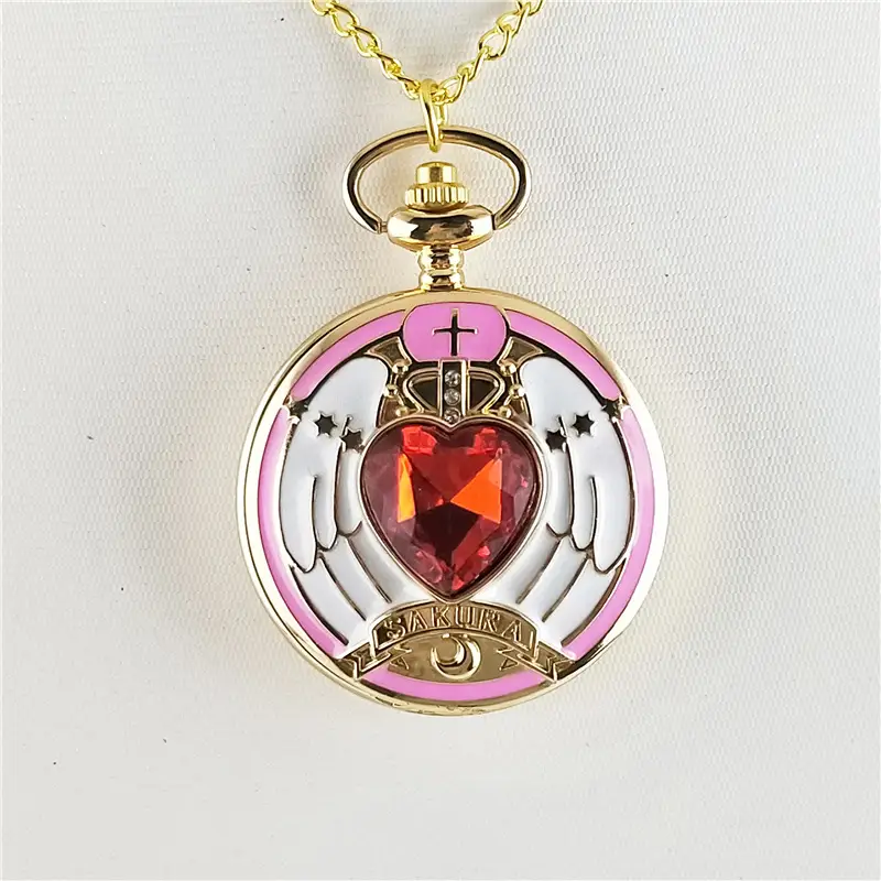 Foreign Trade Cherry Blossom Angel Wings Pocket Watch — feature 13