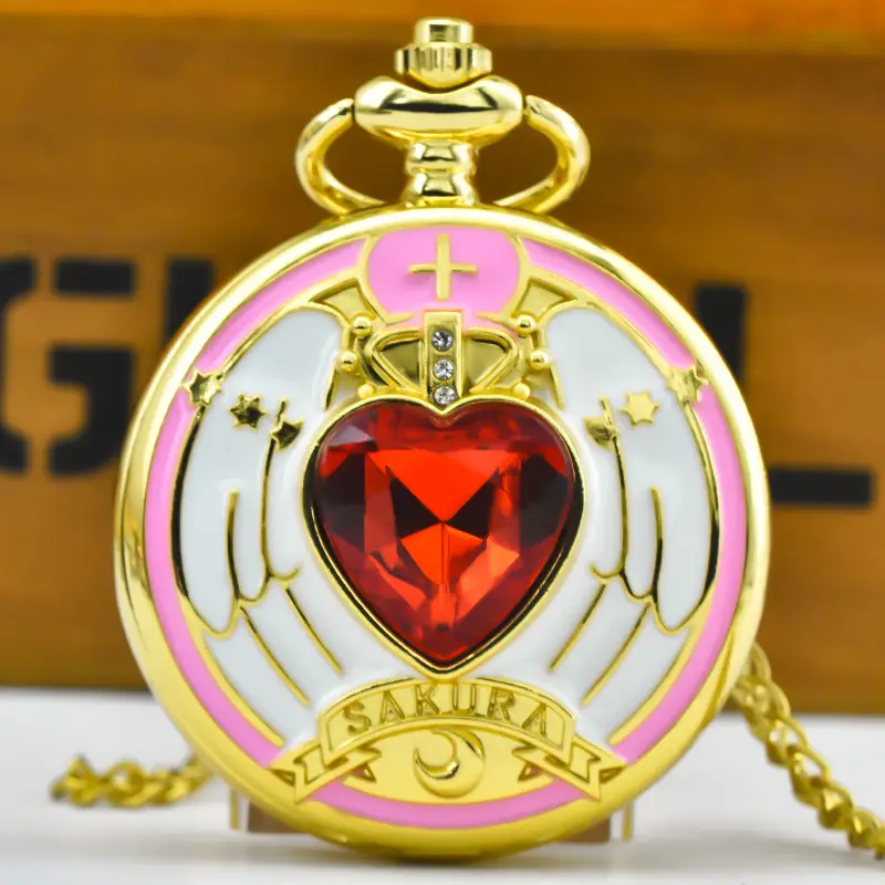 Foreign Trade Cherry Blossom Angel Wings Pocket Watch — feature 4
