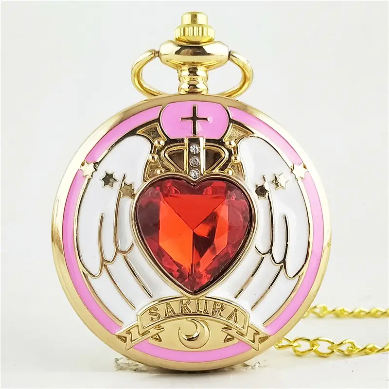 Foreign Trade Cherry Blossom Angel Wings Pocket Watch — feature 5