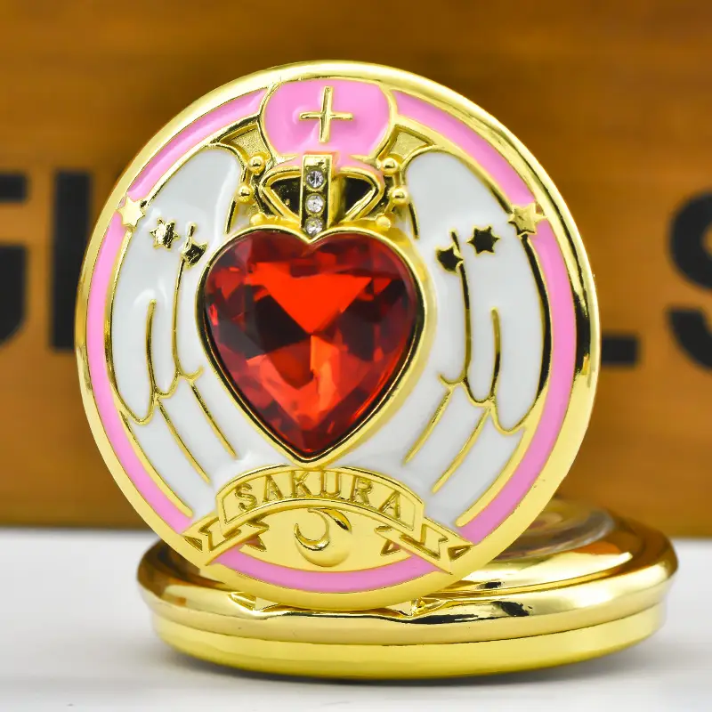 Foreign Trade Cherry Blossom Angel Wings Pocket Watch — feature 9