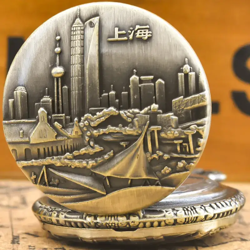 Retro Shanghai Korean Pocket Watch with Chain — feature 13