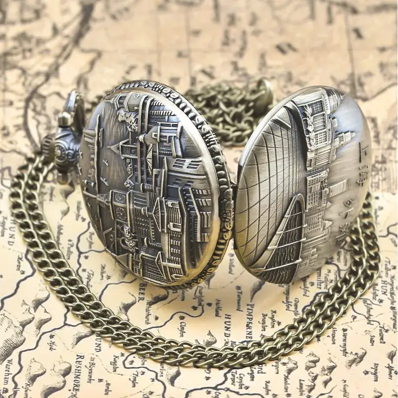 Retro Shanghai Korean Pocket Watch with Chain — feature 17