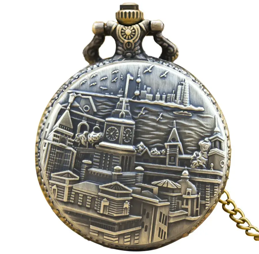 Retro Shanghai Korean Pocket Watch with Chain — feature 18