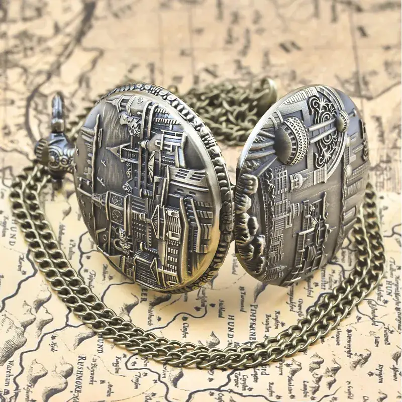 Retro Shanghai Korean Pocket Watch with Chain — feature 20