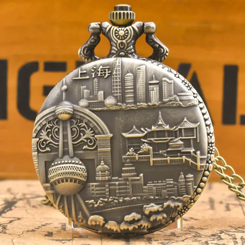 Retro Shanghai Korean Pocket Watch with Chain — feature 21