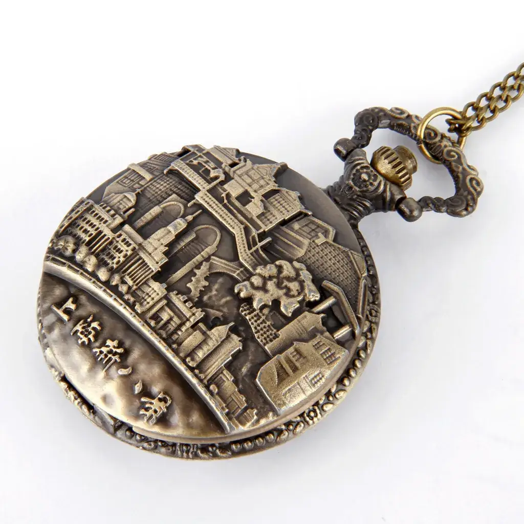 Retro Shanghai Korean Pocket Watch with Chain — feature 4