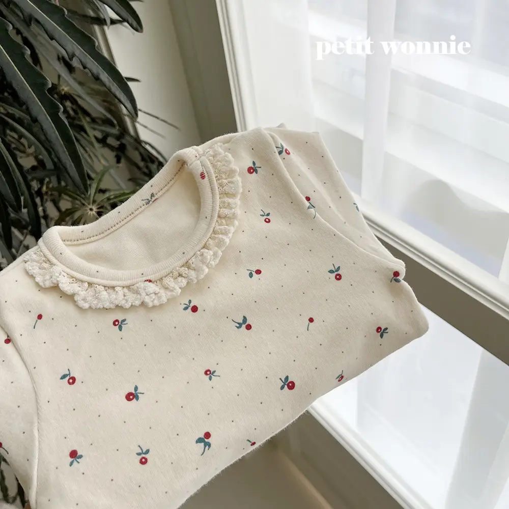 Cute Lace Baby Suit for Newborns Pure Cotton Printed — feature 21