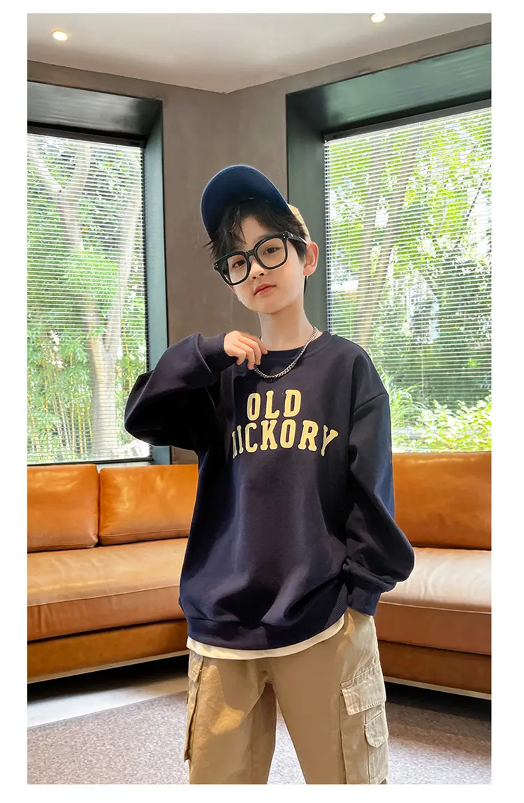 Boys Sweatshirt Old Nickory 2026 Cotton Black — feature 11