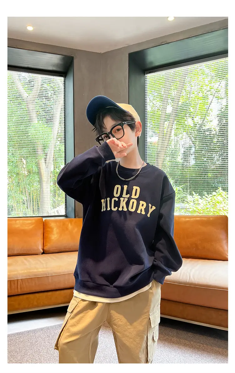 Boys Sweatshirt Old Nickory 2026 Cotton Black — feature 12