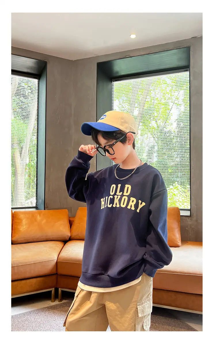 Boys Sweatshirt Old Nickory 2026 Cotton Black — feature 14
