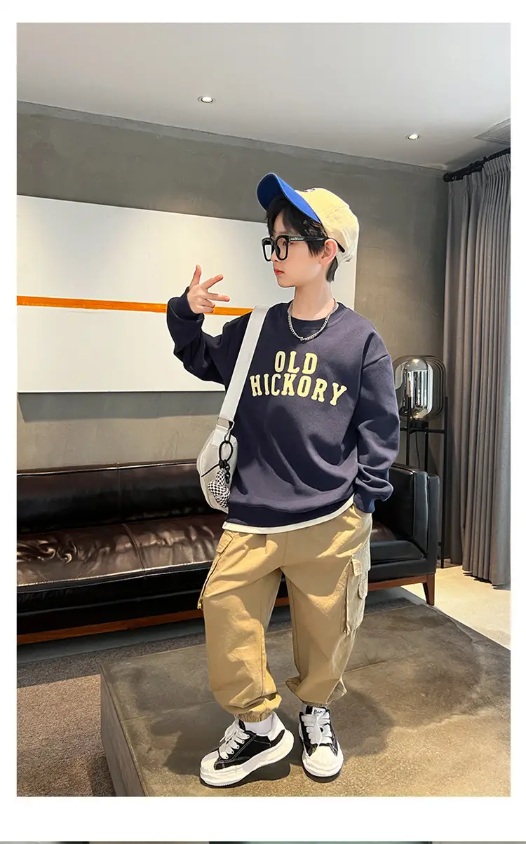 Boys Sweatshirt Old Nickory 2026 Cotton Black — feature 15