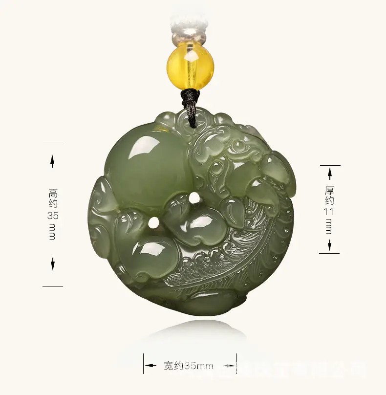 Green Jade Picchu Pendant for Men Women — feature 4
