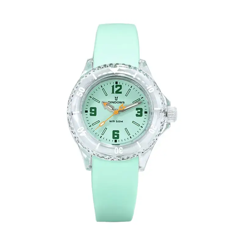 Women's Pink Silicone Student Exam Watch Quartz - Image 10