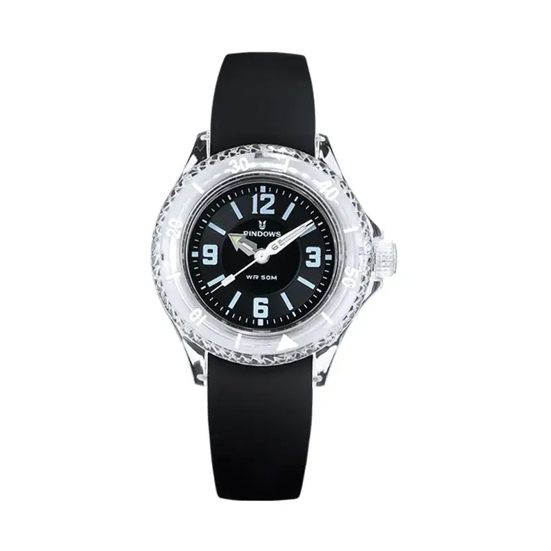 Women's Pink Silicone Student Exam Watch Quartz - Image 3