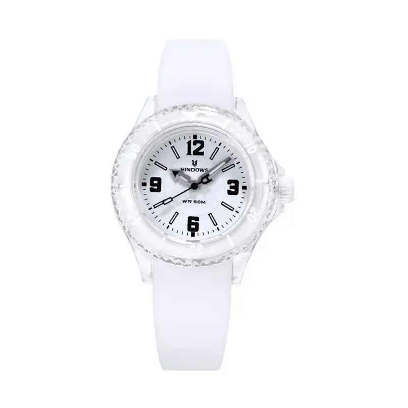 Women's Pink Silicone Student Exam Watch Quartz - Image 4