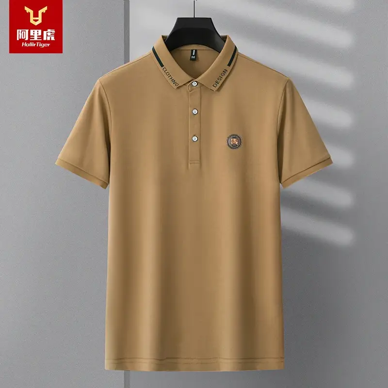 Men's Black Polo Shirt with Embroidered Logo - Image 6