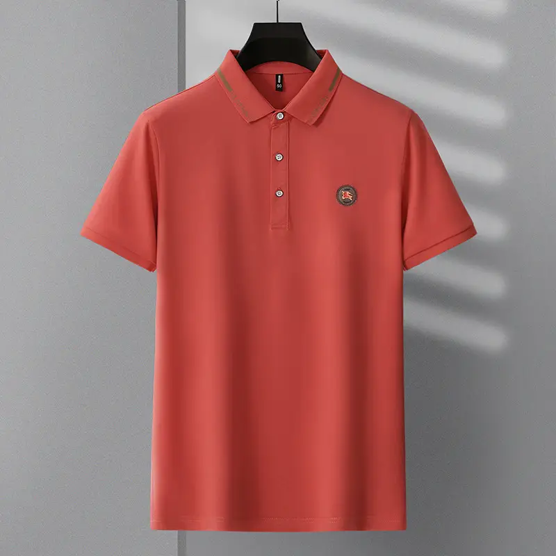 Men's Black Polo Shirt with Embroidered Logo - Image 3