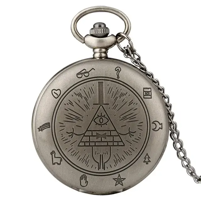 Triangular Devil Eye Pocket Watch with Wall Chain — feature 6
