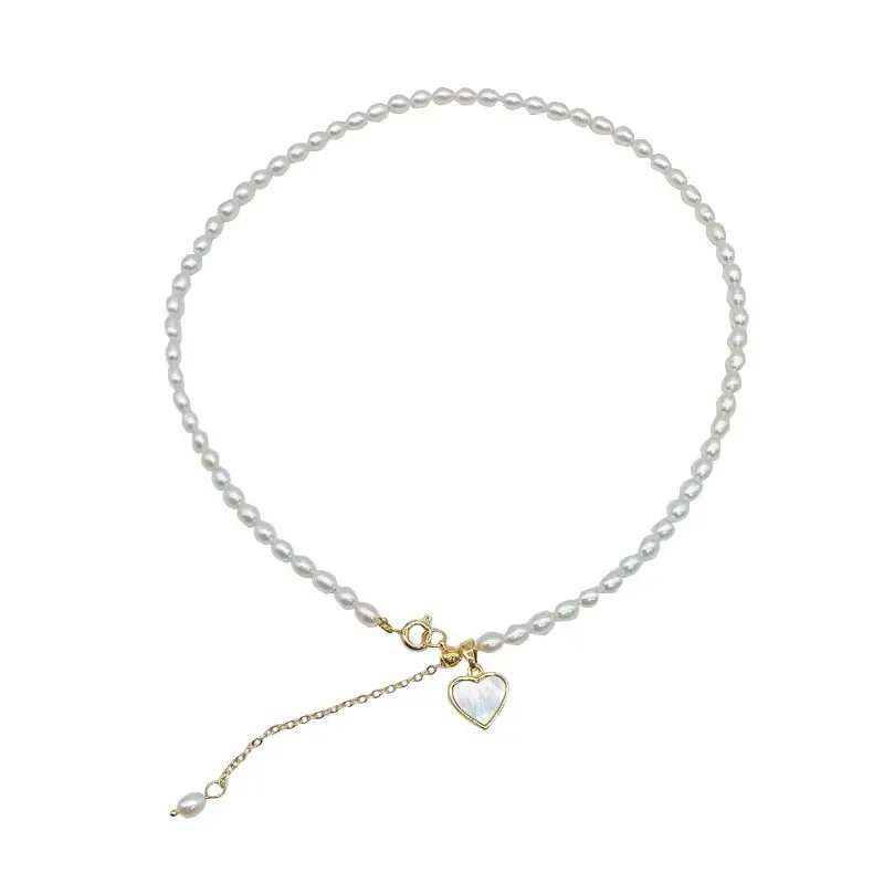 Heart Shaped Pearl Necklace for Women - Image 10