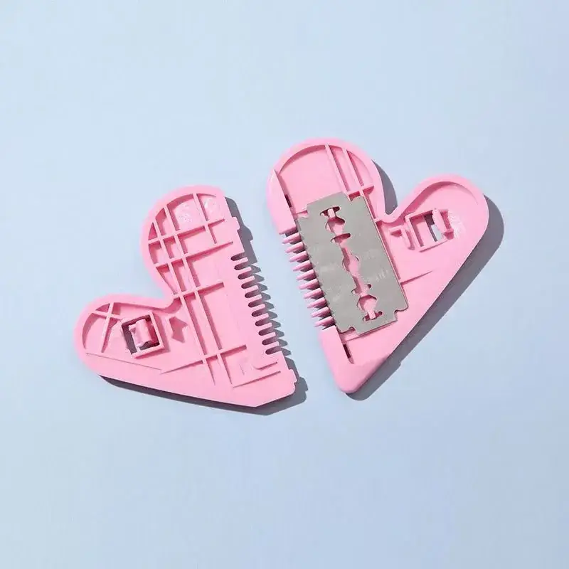 Pink Heart-Shaped Hair Trimmer Blades for Women