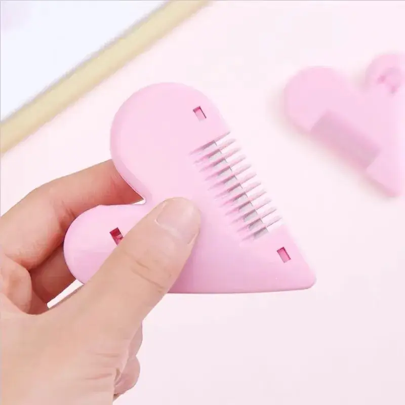 Pink Heart-Shaped Hair Trimmer Blades for Women