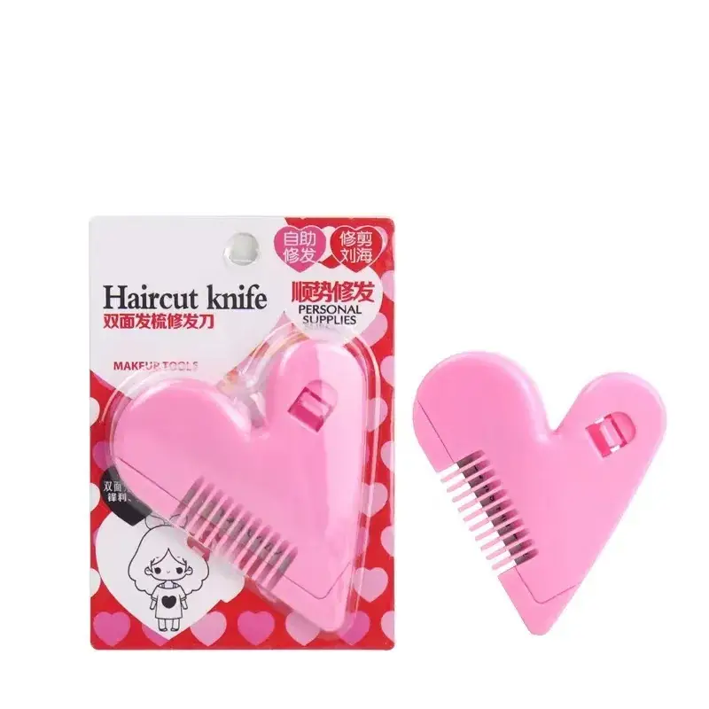 Pink Heart-Shaped Hair Trimmer Blades for Women