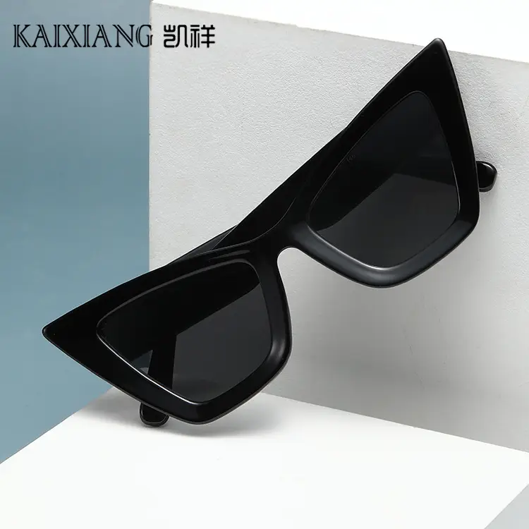 Factory Direct Retro Cat Eye Sunglasses Black Anti-Glare Driving