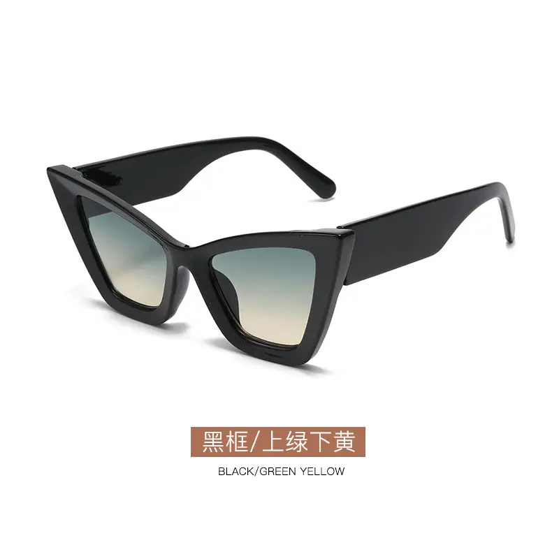 Factory Direct Retro Cat Eye Sunglasses Black Anti-Glare Driving