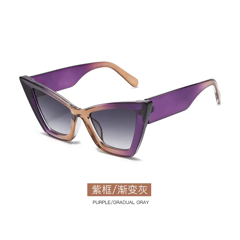 Factory Direct Retro Cat Eye Sunglasses Black Anti-Glare Driving