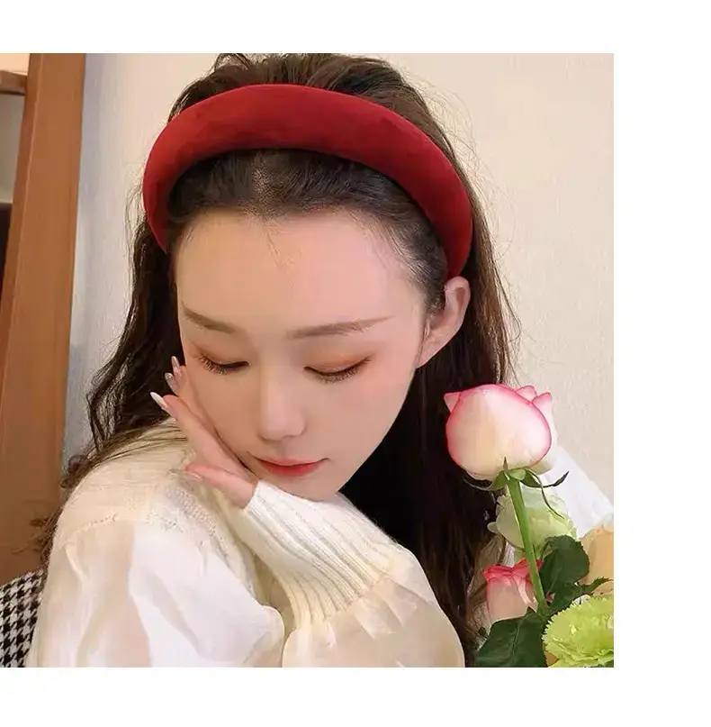 Autumn Winter Red Knitted Headband for Women 2022 — feature 10