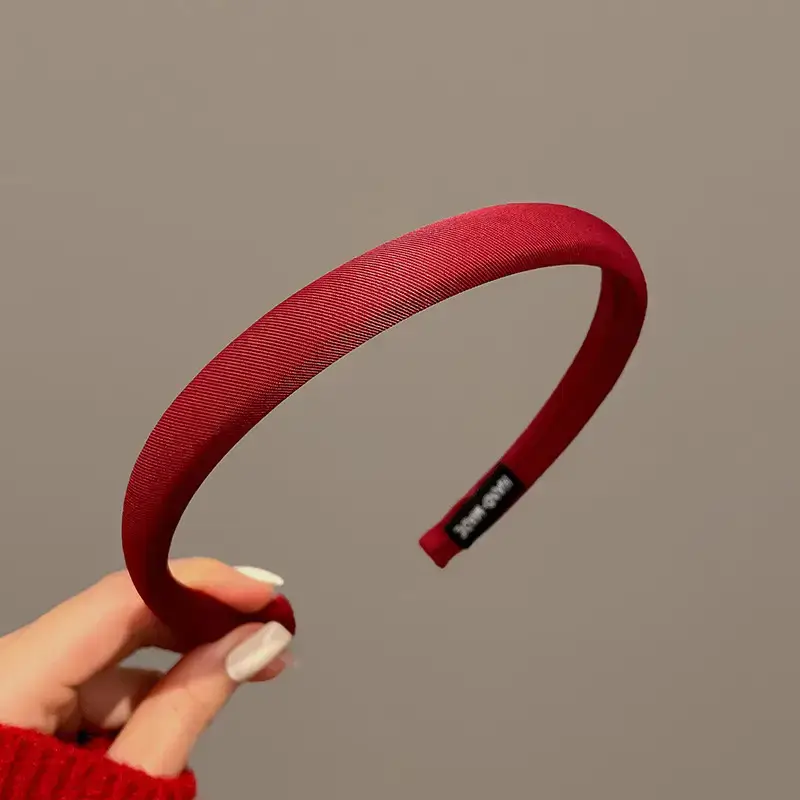 Autumn Winter Red Knitted Headband for Women 2022 - Image 5