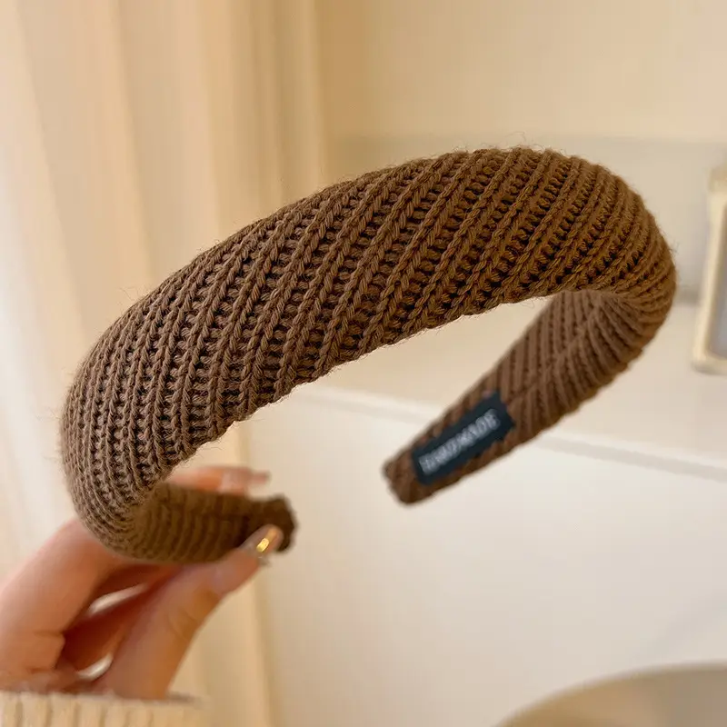High Skull Headband Black Beige Checkered Women's Hairpin - Image 14