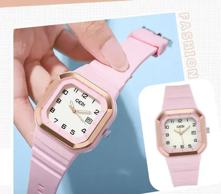 Square Luminous Quartz Watch for Students — feature 7